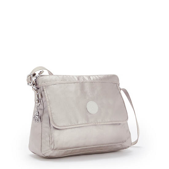 Kipling Aisling Metallic Çapraz Askılı Çanta Gümüş | TR 2168FD